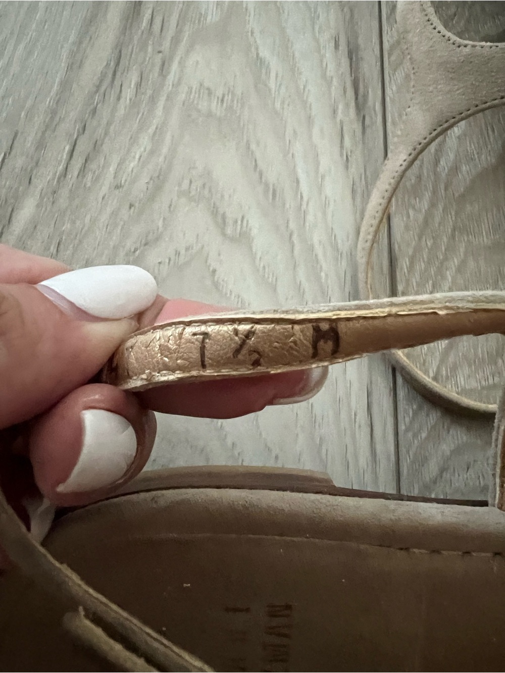 Stuart Weitzman Flapper Sandals – Taupe Suede, Size 7.5 - Picture 2 of 6